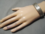 Wonderful Vintage Navajo Sterling Silver Bracelet Native American Old-Nativo Arts