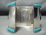 One Of The Best Vintage Native American Navajo Kachina Turquoise Sterling Silver Bracelet-Nativo Arts