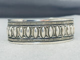 Beautiful Native American Navajo Sterling Silver Bracelet Hand Wrought-Nativo Arts