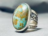 Herm Vandever Native American Navajo Royston Turquoise Sterling Silver Ring Signed-Nativo Arts