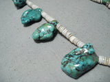 Marvelous Vintage Navajo Turquoise And Heishi Necklace Native American Old-Nativo Arts