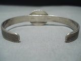 Signed Vintage Native American Navajo Sleeping Beauty Turquoise Sterling Silver Bracelet-Nativo Arts