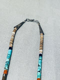 Native American Sensational Vintage Santo Domingo Turquoise Sterling Silver Necklace-Nativo Arts
