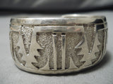 Important Randy Hoskie Vintage Navajo Sterling Silver Native American Bracelet-Nativo Arts