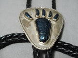 Tremendous Vintage Navajo Hopi Native American Wilmer Kavena Bolo Tie Old-Nativo Arts