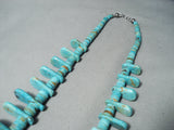 One Of Best #8 Turquoise Slab Vintage Native American Navajo Sterling Silver Necklace-Nativo Arts