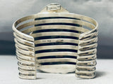 Heavy 140 Grams Vintage Native American Navajo #8 Turquoise Sterling Silver Bracelet Cuff-Nativo Arts