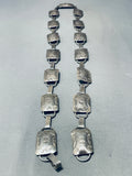 Very Old And Rare Vintage Native American Navajo Hand Hammered Sterling Silver Concho Belt-Nativo Arts
