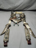 Very Important Vintage Native American Navajo Turquoise Sterling Silver Horse Bridle Headtsall-Nativo Arts