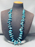 149 Gram Vintage Native American Navajo Turquoise Nugget Heishi Necklace Old-Nativo Arts