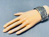 Freddy Douglas Native American Navajo Signed Sterling Silver Bracelet-Nativo Arts
