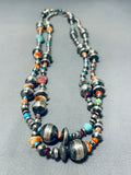 One Of The Most Unique Ever Vintage Native American Navajo Turquoise Sterling Silver Necklace-Nativo Arts
