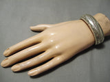 Detailed!! Vintage Navajo 3d Cuff Sterling Silver Native American Bracelet-Nativo Arts