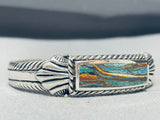 Stunning Vintage Southwestern Rainbow Stone Sterling Silver Bracelet-Nativo Arts