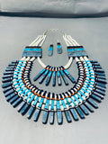 Rare Double Sided Serpentine Native American Kewa Turquoise Shell Heishi Necklace-Nativo Arts