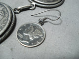 Unbelievable Native American Navajo Old Coins Sterling Silver Necklace & Earring Set-Nativo Arts