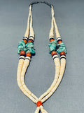 Native American Rare Vintage Santo Domingo Turquoise Shell Necklace-Nativo Arts