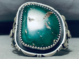 One F The Best Ever Vintage Native American Navajo Verdy Jake Turquoise Sterling Silver Bracelet-Nativo Arts