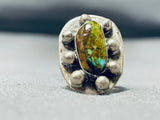 Stunning Vintage Native American Navajo Royston Turquoise Sterling Silver Ring Old-Nativo Arts