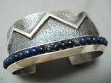 Native American Important Vintage Arron Anderson Lapis Sterling Silver Bracelet-Nativo Arts