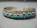 Detailed!! Vintage Navajo Turquoise Sterling Silver Native American Bracelet-Nativo Arts