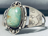 Native American Rare Vintage Santo Domingo Gigantic Royston Turquoise Sterling Silver Bracelet-Nativo Arts