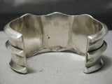 Museum Vintage Native American Navajo Green Turquoise Sterling Silver Bracelet Old-Nativo Arts