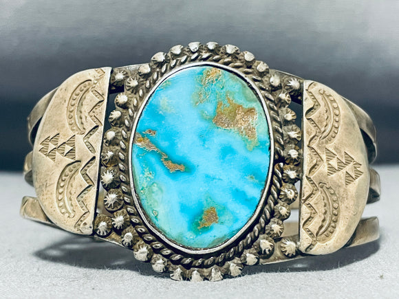 Important Vintage Native American Navajo Royston Turquoise Sterling Silver Bracelet-Nativo Arts