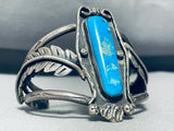 Gasp!! Vintage Native American Navajo Towering Turquoise Sterling Silver Bracelet-Nativo Arts