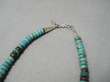Authentic Vintage Native American Navajo Thomas Singer Turquoise Sterling Silver Necklace-Nativo Arts
