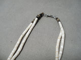 Marvelous Vintage Native American Navajo Turquoise Nugget Brown White Heishi Necklace Old-Nativo Arts