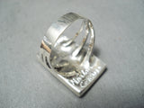 Fascinating Zuni Coral Sterling Silver Ring Native American-Nativo Arts