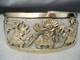 Gold Kachina Navajo Sterling Silver & Gf Storyteller Bracelet Native American-Nativo Arts
