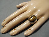 Amazing Native American Sterling Silver Tiger's Eye Ring-Nativo Arts