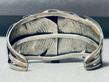 Most Detailed Vintage Native American Navajo Chief Sterling Silver Turquoise Bracelet-Nativo Arts