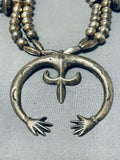 Authentic Vintage Native American Navajo Sterling Silver Squahs Blossom Necklace-Nativo Arts