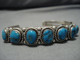 Exceptional Vintage Navajo Turquoise Sterling Silver Native American Bracelet-Nativo Arts