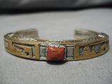 Incredible Vintage Navajo Begay Gold Sterling Silver Native American Bracelet-Nativo Arts
