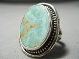 Outstanding Vintage Native American Navajo Royston Turquoise Sterling Silver Ring Old-Nativo Arts