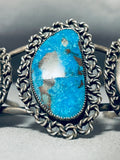 Museum Vintage Native American Navajo Old Morenci Turquoise Sterling Silver Bracelet-Nativo Arts