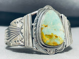 Exceptional Native American Navajo Royston Turquoise Sterling Silver Bracelet Signed-Nativo Arts