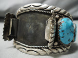 Rare Vintage Native American Navajo Henry Roanhorse Turquoise Sterling Silver Watch Bracelet-Nativo Arts