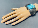 Piece Of History Vintage Native American Navajo Turquoise Sterling Silver Bracelet-Nativo Arts