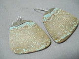Native American Impressive Santo Domingo Royston Turquoise Sterling Silver Earrings-Nativo Arts