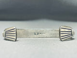 Swirling Sun Works Vintage Native American Navajo Sterling Silver Bracelet-Nativo Arts