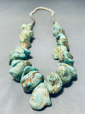 204 Grams Unique Vintage Chunky Royston Turquoise Heishi Necklace-Nativo Arts
