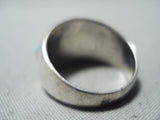 Superb Vintage Navajo Turquoise Sterling Silver Ring Native American Old-Nativo Arts