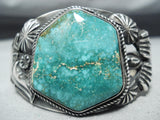 Vivid Kirk Smith Vintage Native American Navajo Carico Turquoise Sterling Silver Bracelet-Nativo Arts