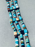 Most Unique Native American Navajo Turquoise Heishi Sterling Silver Bracelet Wow!!-Nativo Arts
