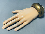 Important Vintage Native American Navajo Orville Tsinnie Brass Bracelet Cuff-Nativo Arts
